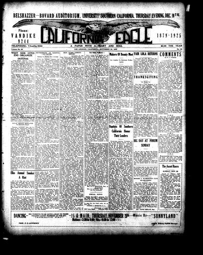 California Eagle, Nov 20, 1925