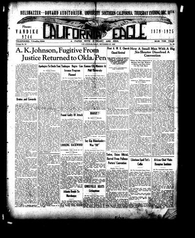 California Eagle, Nov 27, 1925