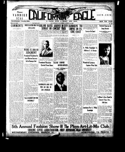 California Eagle, Mar 12, 1926