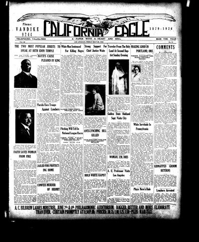 California Eagle, May 28, 1926