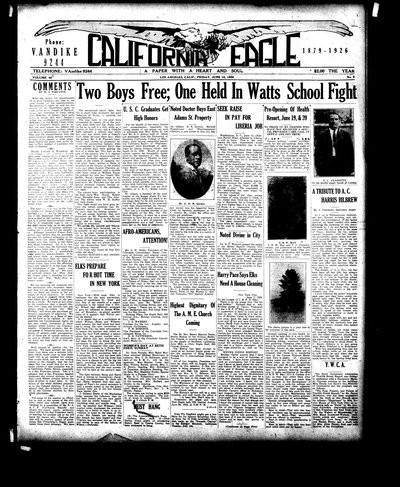 California Eagle, Jun 18, 1926