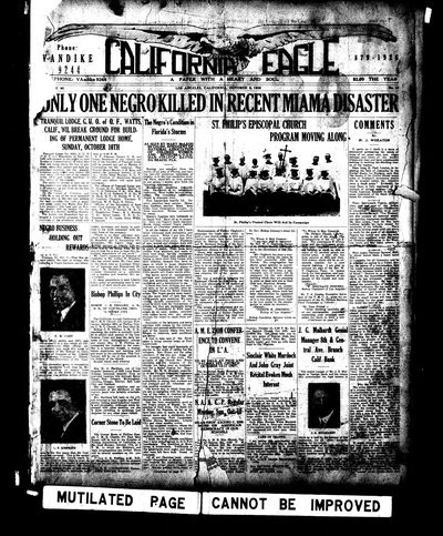 California Eagle, Oct 8, 1926