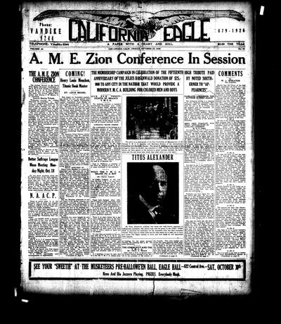California Eagle, Oct 15, 1926