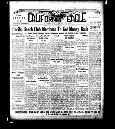 California Eagle, Dec 10, 1926