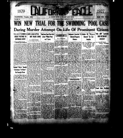 California Eagle, Jan 21, 1927