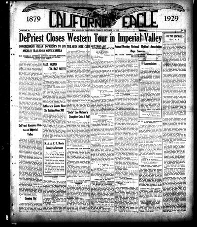 California Eagle, Oct 11, 1929