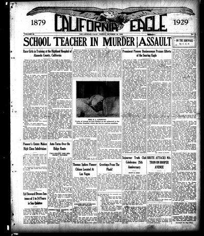 California Eagle, Oct 18, 1929