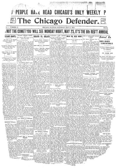 Chicago Defender, May 21, 1910