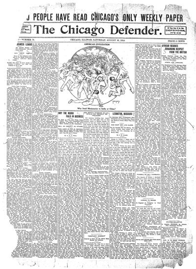 Chicago Defender, Aug 20, 1910