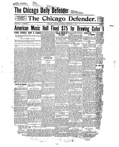 Chicago Defender, Feb 11, 1911