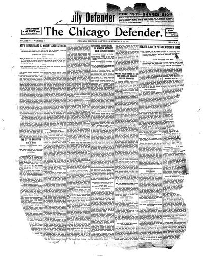 Chicago Defender, Feb 18, 1911