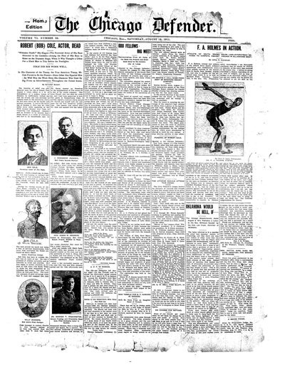 Chicago Defender, Aug 12, 1911