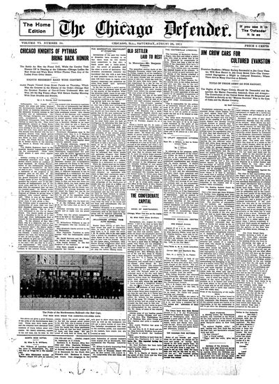 Chicago Defender, Aug 26, 1911