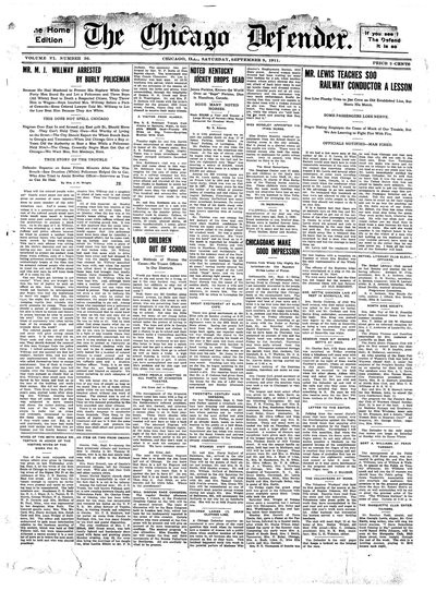 Chicago Defender, Sep 9, 1911