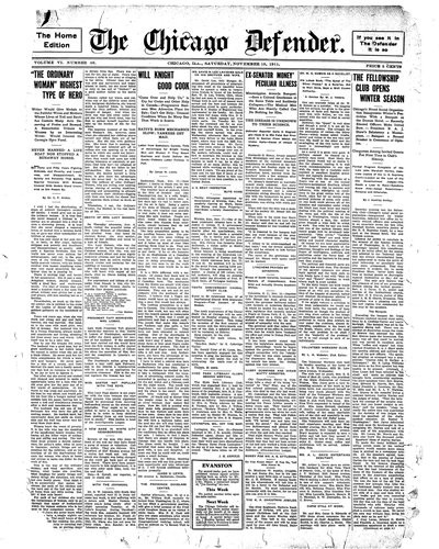 Chicago Defender, Nov 18, 1911