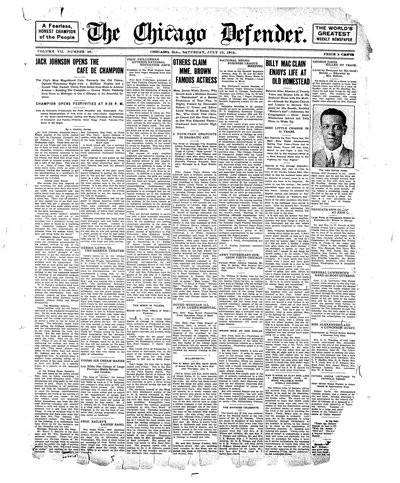 Chicago Defender, Jul 13, 1912