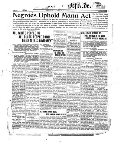 Chicago Defender, Nov 16, 1912