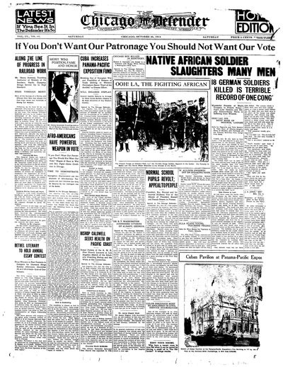 Chicago Defender, Oct 31, 1914