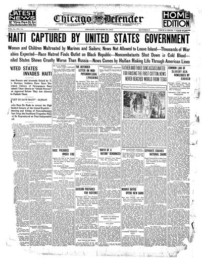 Chicago Defender, Oct 30, 1915