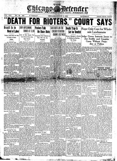 Chicago Defender, Aug 9, 1919