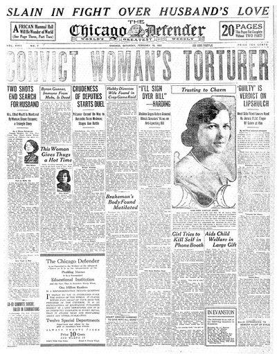 Chicago Defender, Feb 18, 1922