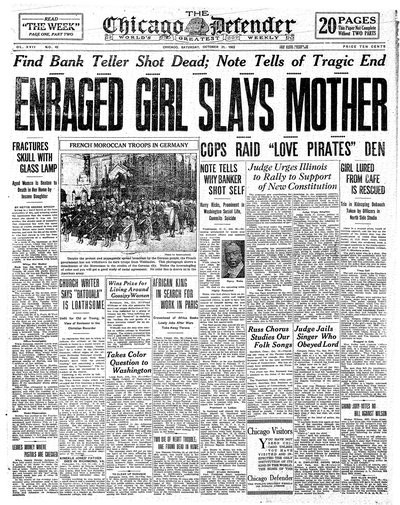 Chicago Defender, Oct 21, 1922