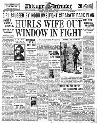 Chicago Defender, Nov 11, 1922