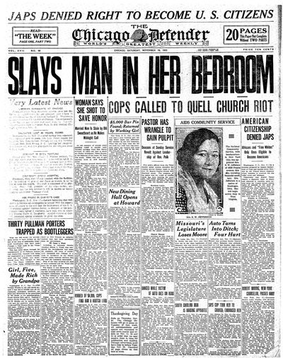 Chicago Defender, Nov 18, 1922