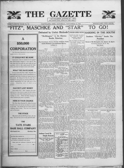 The Gazette, Nov 12, 1921