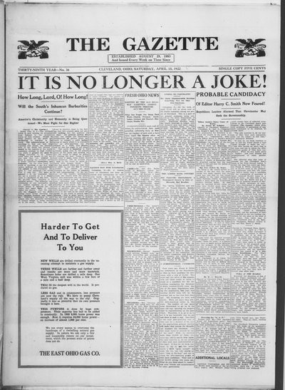 The Gazette, Apr 15, 1922