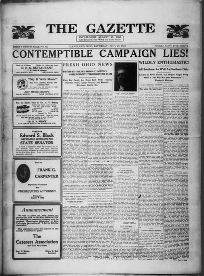 The Gazette, Jul 29, 1922