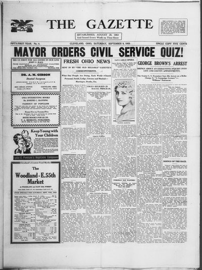 The Gazette, Sep 9, 1933