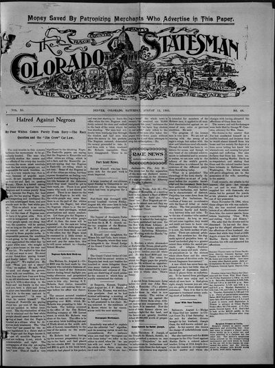Colorado Statesman, Aug 12, 1905