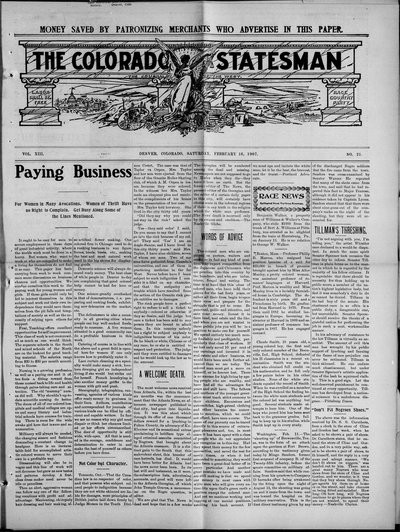 Colorado Statesman, Feb 16, 1907