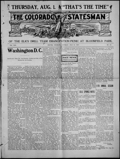 Colorado Statesman, Jul 20, 1907