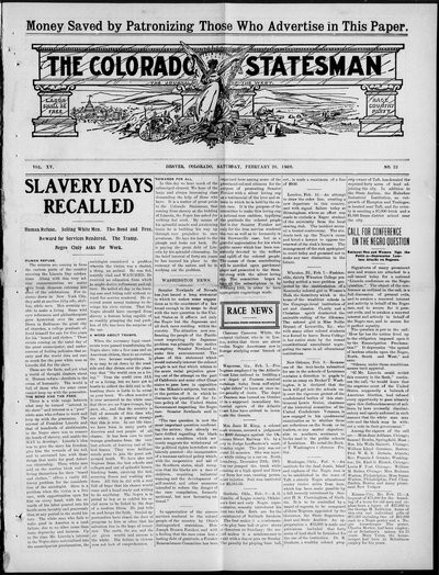 Colorado Statesman, Feb 20, 1909
