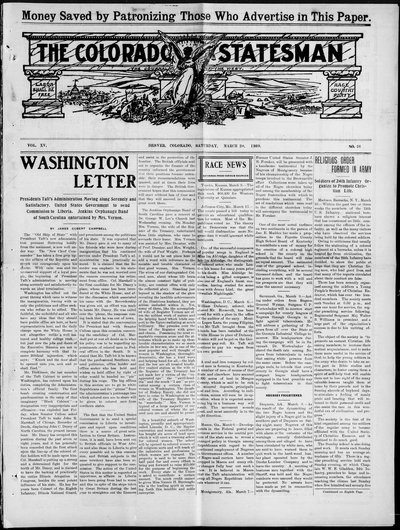 Colorado Statesman, Mar 20, 1909