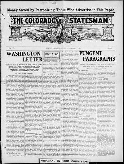 Colorado Statesman, Mar 27, 1909