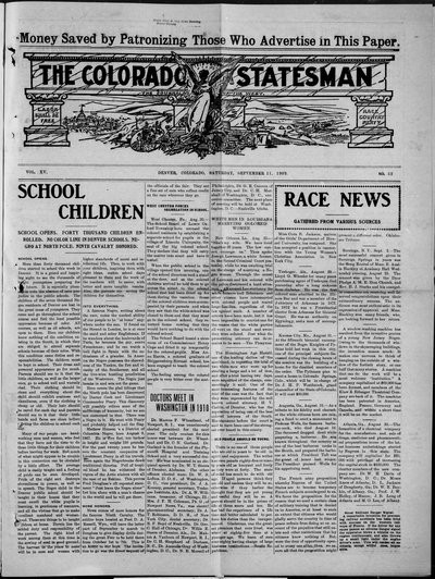 Colorado Statesman, Sep 11, 1909