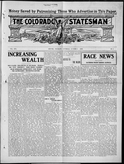 Colorado Statesman, Oct 9, 1909