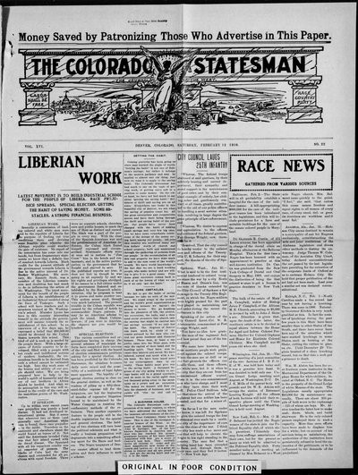 Colorado Statesman, Feb 12, 1910