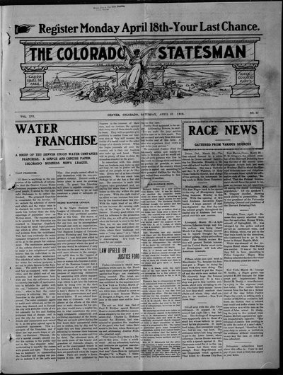 Colorado Statesman, Apr 16, 1910