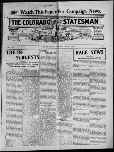 Colorado Statesman, Apr 23, 1910