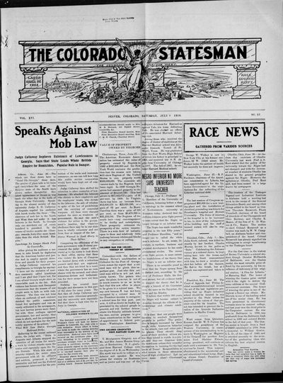 Colorado Statesman, Jul 9, 1910