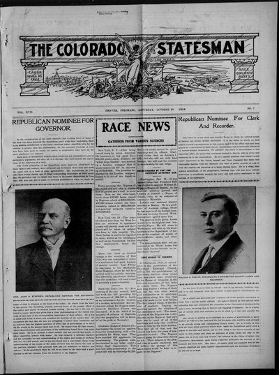 Colorado Statesman, Oct 29, 1910