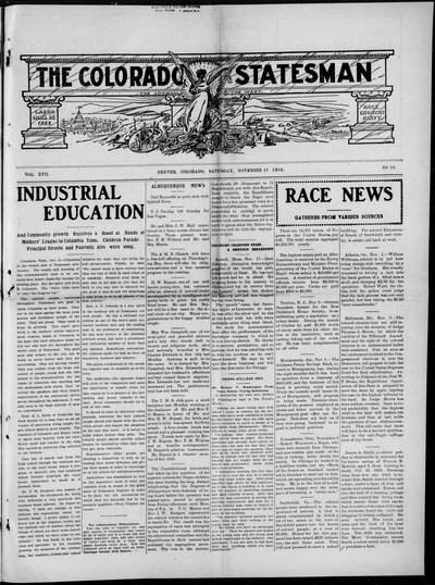 Colorado Statesman, Nov 19, 1910