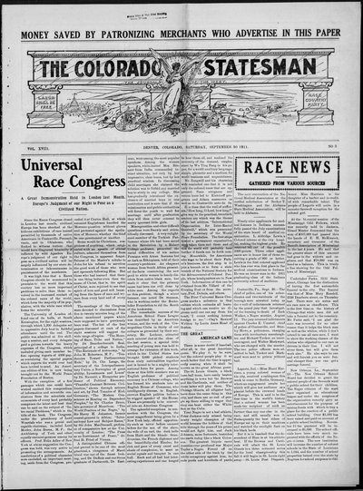 Colorado Statesman, Sep 30, 1911