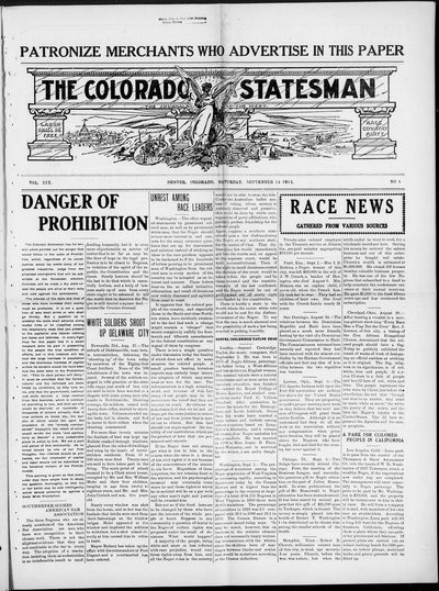 Colorado Statesman, Sep 14, 1912