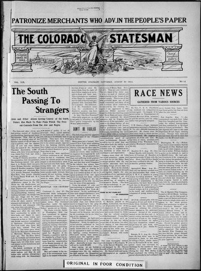 Colorado Statesman, Aug 30, 1913