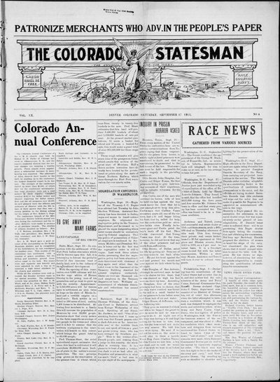 Colorado Statesman, Sep 27, 1913